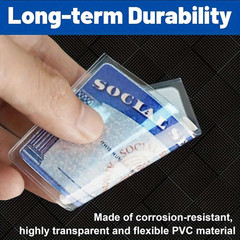 10pcs Card Holder Protector Sleeves Waterproof for ID SSN Medicare Cards Secure