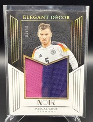 2025-26 Panini Noir FIFA Soccer Pascal Grob #ED-PG Elegant Decor Gold Patch /10