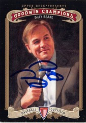 Billy Beane autographed Baseball Card 2012 Upper Deck Goodwin #15 A’s Moneyball
