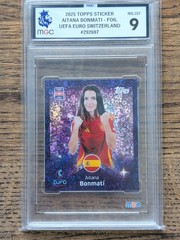 Aitana Bonmati — Topps UEFA Women’s Euro 2025 Foil Sticker (157) — Graded MGC 9
