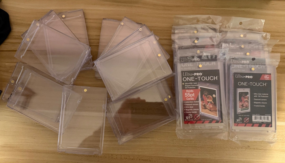 20 Ultra Pro Gold One-Touch Mixed 35pt 55pt Point Magnetic Card Holder Lot