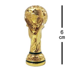 Metal Mini Replica World Cup Trophy — 6 cm Tall Collectible Souvenir