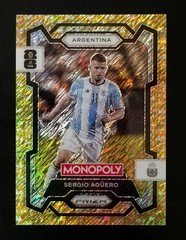 2026 Panini Prizm Monopoly FIFA World Cup Sergio Aguero Gold Shimmer /500