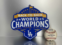 Los Angeles Dodgers Back-to-Back World Series Champions Sign Man Cave