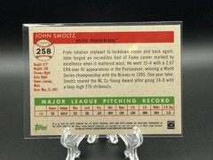 2025 Topps Chrome Platinum John Smoltz Orange Vibrations parallel # /25