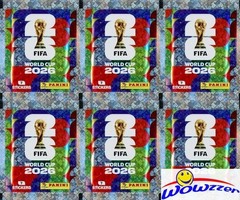 (6) 2026 Panini World Cup Soccer ITALY Pack-42 Stickers! Look for EXTRA Stickers