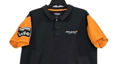 McLaren Formula 1 Team Shirt Mens XL Black F1 Racing Polo Vuse Sponsor Logo