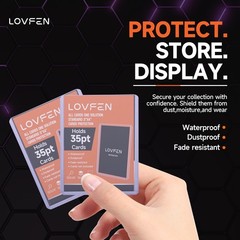 LOVFEN 35PT Toploaders Card Holders Sleeves for Sports Cards 100-1000