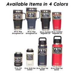 Minnesota Vikings YETI Laser Engraved Tumblers, Can Colsters and Bottles, 2-side