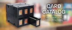 BCW Card Box Bin 6 Drawers Hold 1000+ Gaming / 700 Sports Cards Plastic Catalog