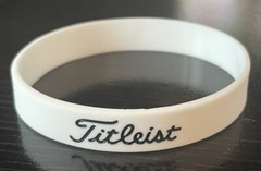 Titleist #1 rubber wristband bracelet — White/black/red Pro V1 Golf — Adult Size