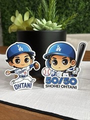 SHOHEI OHTANI STICKER PITCHING BATTING SET LOS ANGELES DODGERS