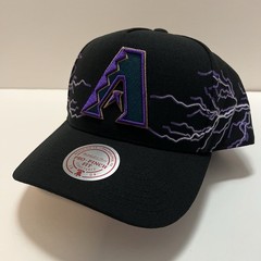 Mitchell & Ness Arizona Diamondbacks MLB Lightning Pro Pinch Snapback Hat Black