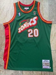 Seattle Super Sonics Gary Payton retro vintage green basketball jersey