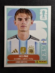 2026 Panini FIFA World Cup Sticker #ARG14 Nico Paz Argentina Soccer