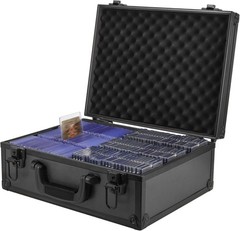 600+ 3″x4″ Capacity 35PT Box Toploader Aluminum Card Alloy Organizer Lockable US