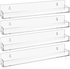 4 Pack Sports Card Display Shelf for Wall Hold 16 Graded Cards or 20 Sleeved