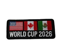USA CANADA MEXICO 2026 WORLD CUP PATCH SIZE 5”X2’’ SOCCER PATCH