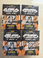 LOT OF FOUR (4) PANINI NEW PRIZM FIFA WORLD CUP 2026 SOCCER CARDS BLASTER BOXES