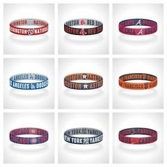 Reversible MLB Teams Bracelet Elastic Stretch Bracelet MLB Wristband