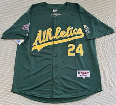 Rickey Henderson Oakland Athletics 1989 World Series Green Men’s Jersey