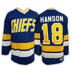 Reggie Hanson Brothers #16 #17 #18 Charlestown Chiefs Hockey Jersey Youth/Men