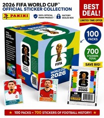 2026 FIFA World Cup Panini Sticker Packs 100 Factory Sealed 700 Stickers US