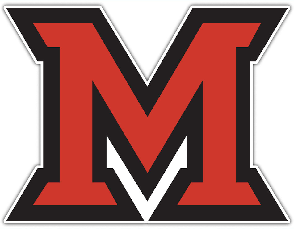 Sticker — Miami RedHawks Logo — Die Cut Laminated Vinyl Decal