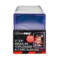 Ultra Pro: Standard 100 Top Loaders & 100 Penny Sleeves — Pokemon, Magic, Sports