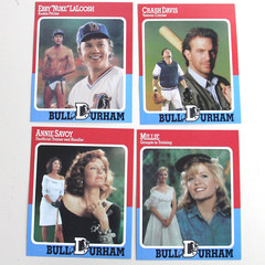 New sealed Bull Durham Movie Baseball Card Set of 4 Kevin Costner 1988 Orion Pic