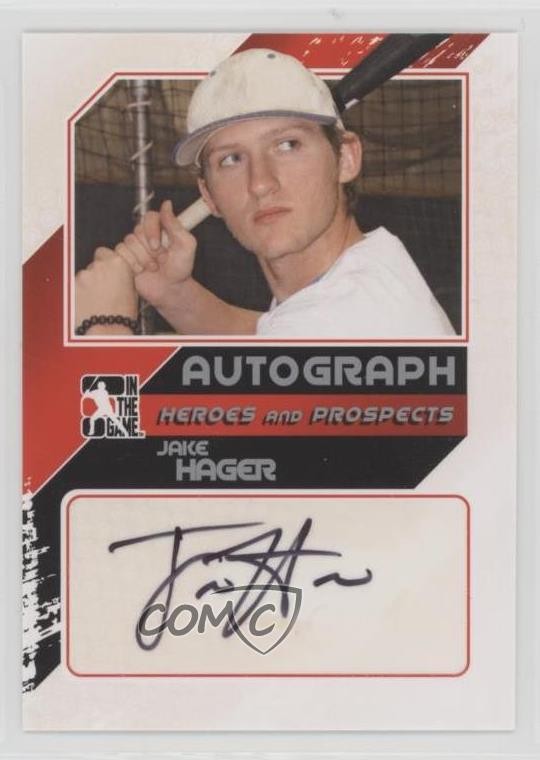 2011 ITG Heroes and Prospects Close Up Silver /190 Jake Hager #A-JHA2 Auto 0ot5