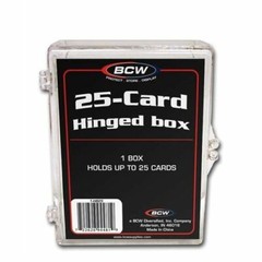 (10 Box Lot) BCW 25-Card Hinged Plastic Boxes Holders / Cases For Trading Cards