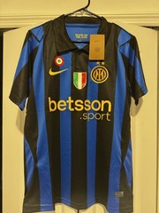 Inter Milan 26 27 FAN VERSION Slim Fit Home Jersey Scudetto Copa Italia Patch