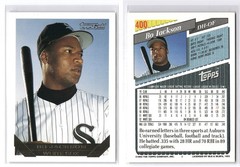 1993 Topps #400 Bo Jackson Gold Parallel Chicago White Sox