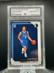 2018-19 Panini NBA Hoops #243 Jalen Brunson Rookie Card ~ GEM MINT PTA 10 🔥