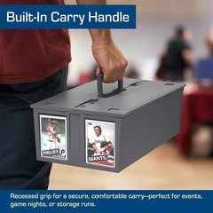 BCW Plastic Cards Box Bin For Trading Gaming Sport Toploader Magnet Safe Storage