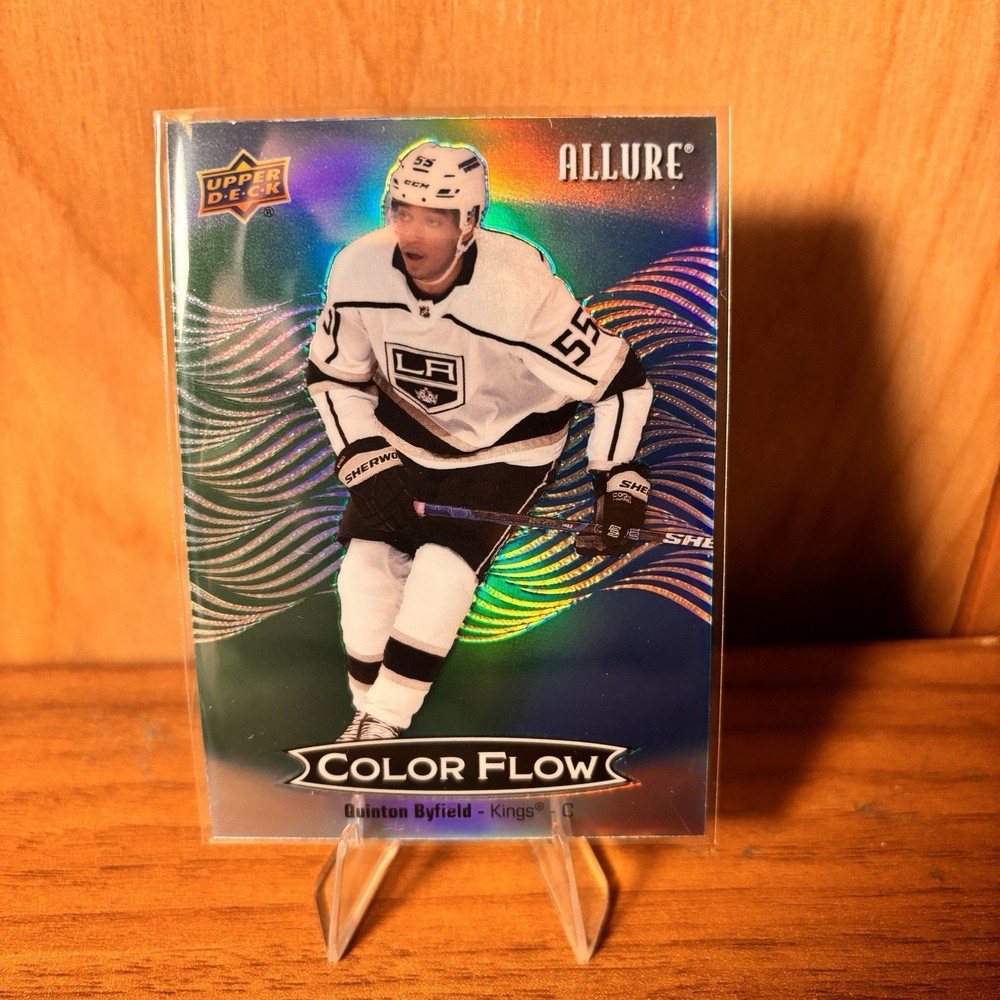 2024-25 Upper Deck Allure Color Flow Quinton Byfield Green Blue Kings CFL-46