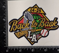 WORLD SERIES BACK to BACK LOS ANGELES DODGERS IRON ON PATCH
