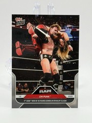 2025 Topps Now WWE #6 CM Punk Seth Rollins RAW Netflix 1st Win In 10 Years