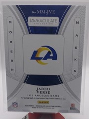 Jared Verse Auto 2025 Panini Immaculate /99 Modern Marks Rams MM-JVE