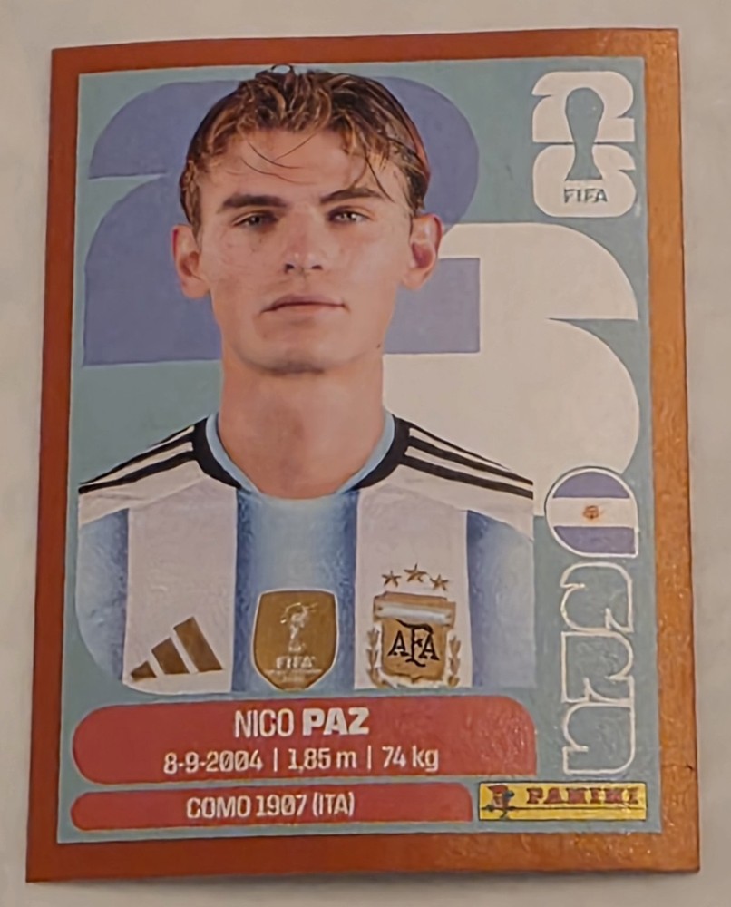 NICO PAZ Panini FIFA World Cup 2026 Sticker Red #ARG14 Argentina