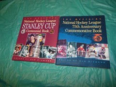 NHL 100th STANLEY CUP & 75th NHL ANNIVERSARY BOOKS hardcover collectables