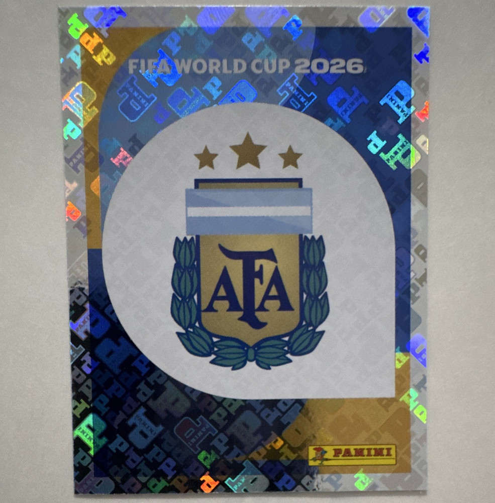 Panini Argentina FIFA World Cup 2026 Sticker ARG 1 AFA Logo Hologram