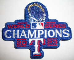 Texas Rangers~2023 World Series~Embroidered Patch~4″ x 3 1/4″~Iron Sew On