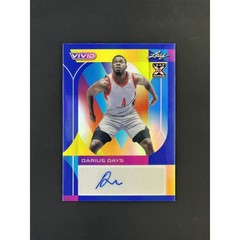 DARIUS DAYS 2023 Leaf Vivid Blue AUTo /30 HOUSTON ROCKETS