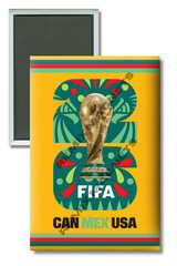 2026 FIFA World Cup Canada Mexico USA Soccer 2″ x 3″ Refrigerator Magnet