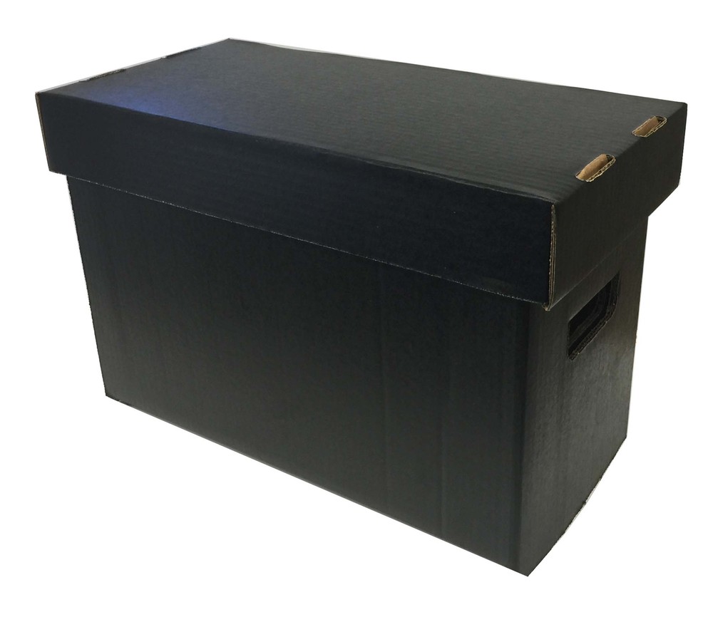 1 New Max Pro Short Cardboard Comic Book Storage Box holds 150-175 comics BLACK