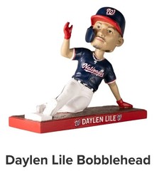 Washington Nationals Daylen Lile Bobblehead SGA 6/13 New In Box Never Opened