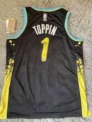 Obi Toppin Signed Indiana Pacers Jersey Beckett COA Autographed NBA Jersey