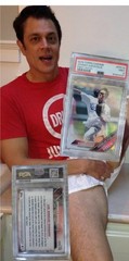PSA 9 2016 Topps Chrome Baseball First Pitch Johnny Knoxville Jackass Card Movie